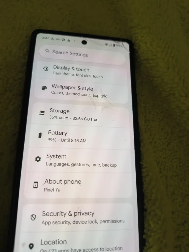Google Pixel 7a 128GB pantalla rota