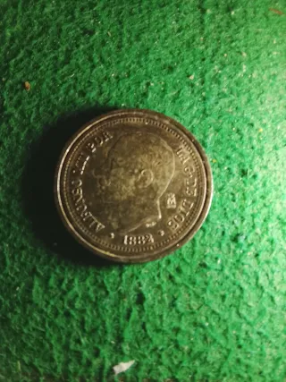 Moneda 5 Pesetas Alfonso XIII 1882 Plata