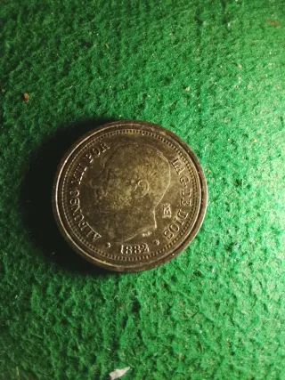Moneda 5 Pesetas Alfonso XIII 1882 Plata
