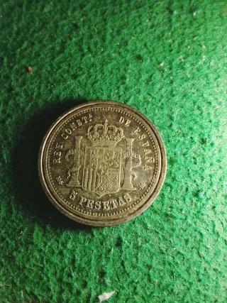 Moneda 5 Pesetas Alfonso XIII 1882 Plata