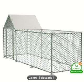 Gallinero metálico con recinto de corral