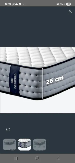 Colchón individual más somier de regalo. Es d 80cm