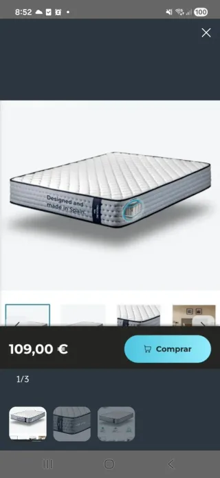 Colchón individual más somier de regalo. Es d 80cm