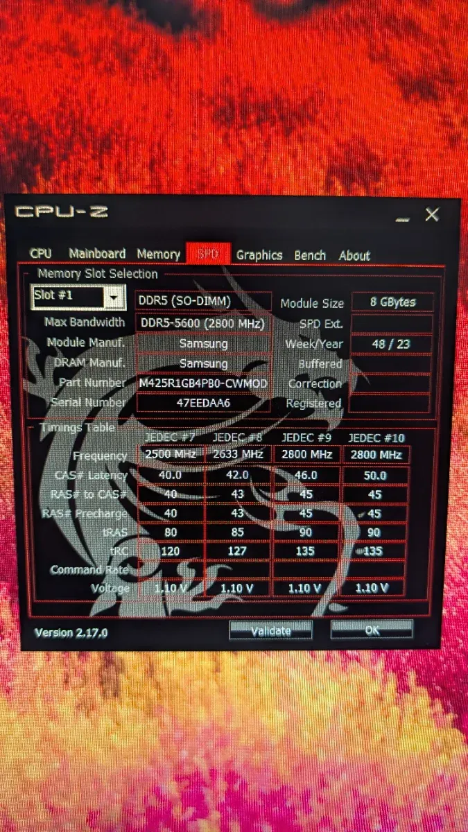 Kit 16GB RAM DDR5 Samsung 5600MHz Adaptador DIMM afbeelding 2