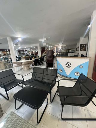 Conjunto Exterior Metálico Negro