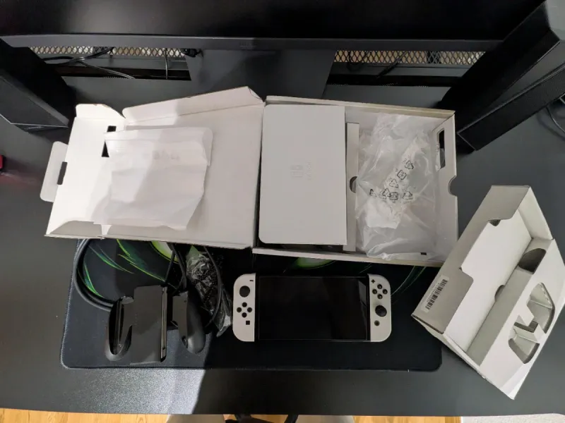 Nintendo Switch OLED Blanca + Juegos y Funda. afbeelding 7