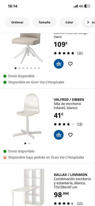 Silla infantil blanca Ikea