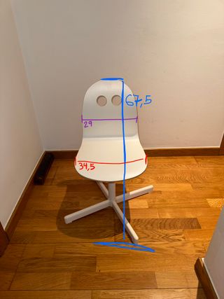 Silla infantil blanca Ikea