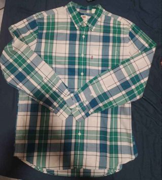 Camisa Levi's cuadros azul y verde