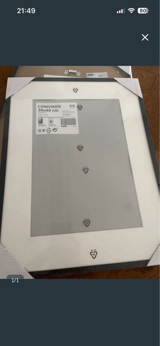 Marco LOMVIKEN 30x40 cm Negro/Blanco