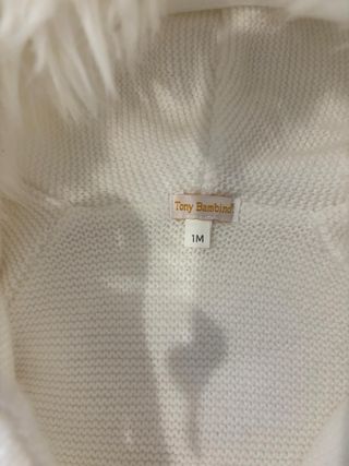 Conjunto Abrigo y Polaina Bebé Blanco