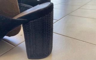 Sandali neri con fibbia modello vintage tg 38