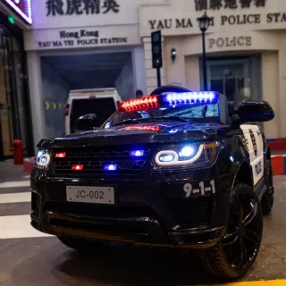 Coche Policía Infantil Batería Grande