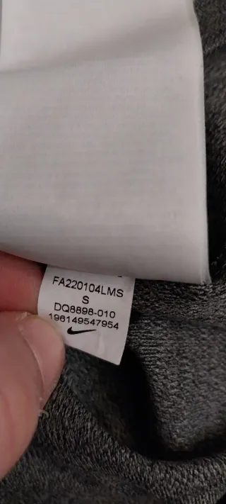 Felpa Nike grigia con logo arancione