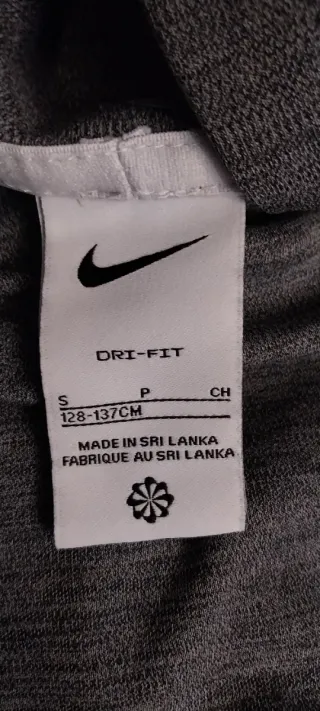Felpa Nike grigia con logo arancione
