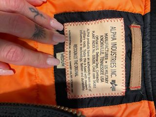 Chaqueta Alpha Industries Negra Talla M (Pequeña)