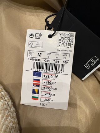 Chaqueta Cortefiel paño Talla M NUEVA