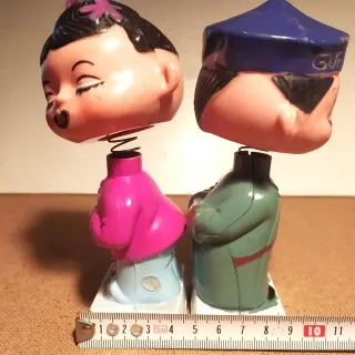 Coppia pupazzi vintage Bobbleheads
