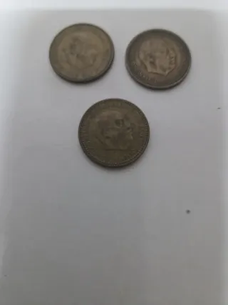Monedas 1 peseta Franco 1963 estrella 64 lote