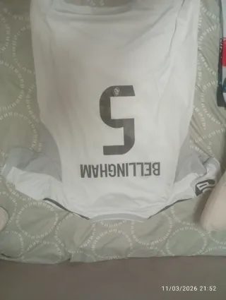 Camiseta Real Madrid Adidas Blanca y Dorada