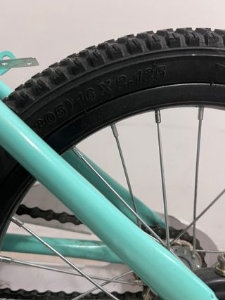 Bicicleta infantil verde 16