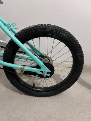 Bicicleta infantil verde 16