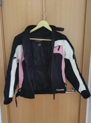 Chaqueta Moto LS2 Negra y Rosa