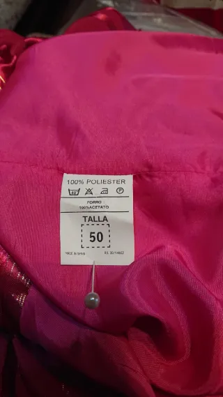 Vestido fiesta rosa con estampado