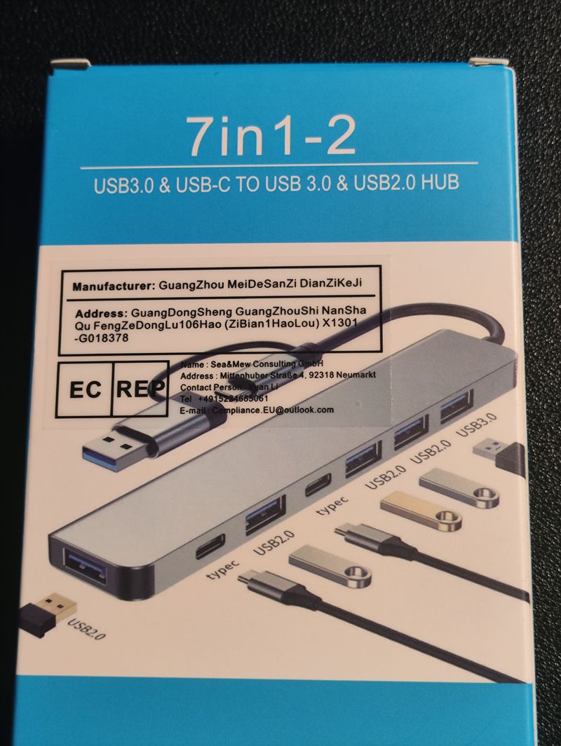 Hub universal 7 en 1 con USB-C y USB-A. afbeelding 2