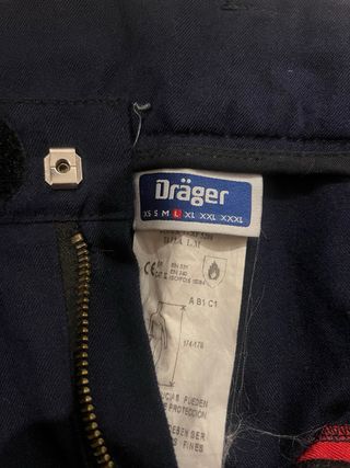 Pantalones Dräger Bombero Azul/Rojo Talla L