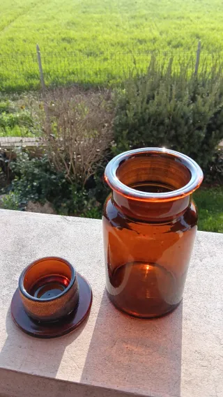 Vaso farmacia vintage vetro ambrato