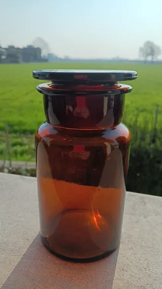 Vaso farmacia vintage vetro ambrato