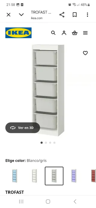 Mueble de almacenaje con 5 cajas