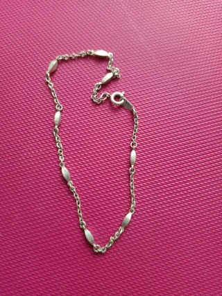 Pulsera de plata con eslabones ovalados