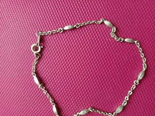 Pulsera de plata con eslabones ovalados
