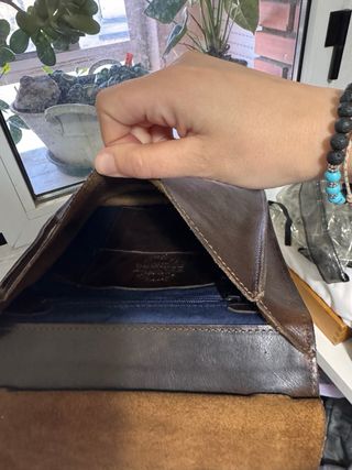 bolso bandolera de piel marrón Zerimar