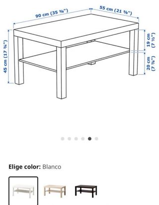 Mesa centro comedor blanca Ikea
