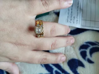 Anillo oro 18k con circonitas