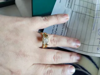 Anillo oro 18k con circonitas