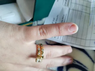 Anillo oro 18k con circonitas