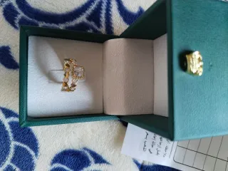 Anillo oro 18k con circonitas