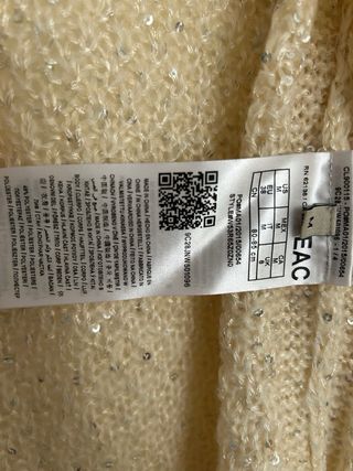 Chaqueta Wuess Beige con Lentejuelas Talla Única