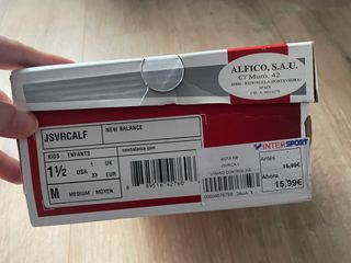 Botas fútbol New Balance Talla 33