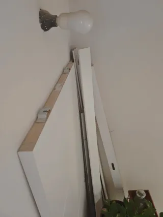 Puerta corredera blanca