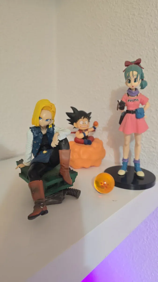Figuras Dragon Ball: Goku, Bulma y Androide 18