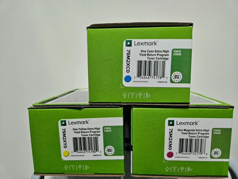 Tóner Lexmark CS632 CX635 Amarillo/Cian/Magenta