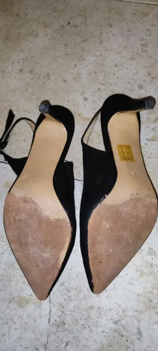 Zapatos de tacón negros talla 38