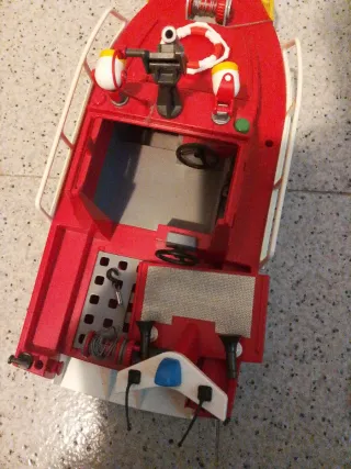 Barco de bomberos Playmobil 4 muñecos de regalo