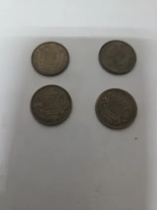 Monedas 1 peseta Franco 1963 estrella 66 lote