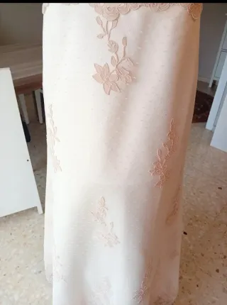 Vestido de Novia Beige/Blanco